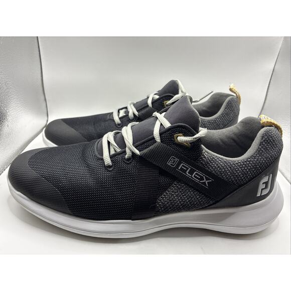FootJoy Flex Spikeless Golf Shoes Mens Size 9 Black Sneakers 56103 Only Tried On